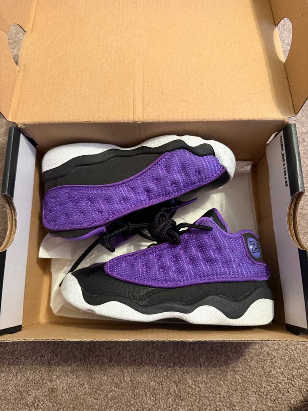 Kids Jordan 13 retro - purple venom/black/white - 8C